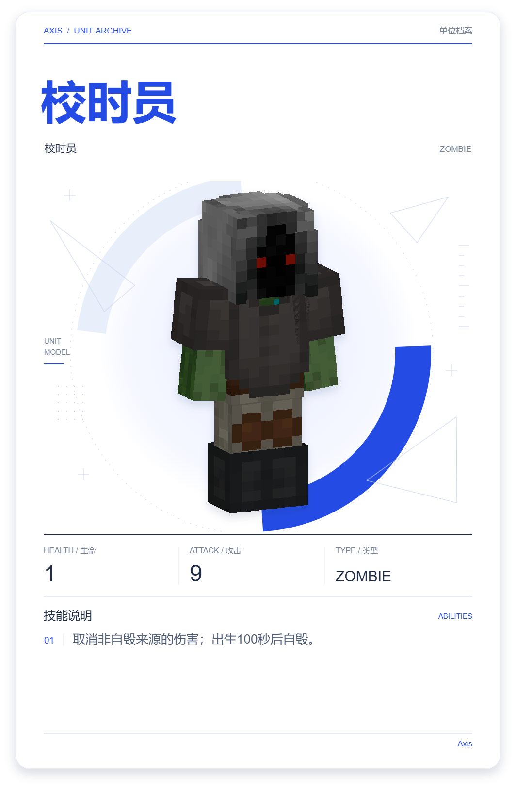 校时员 · 单位展示卡