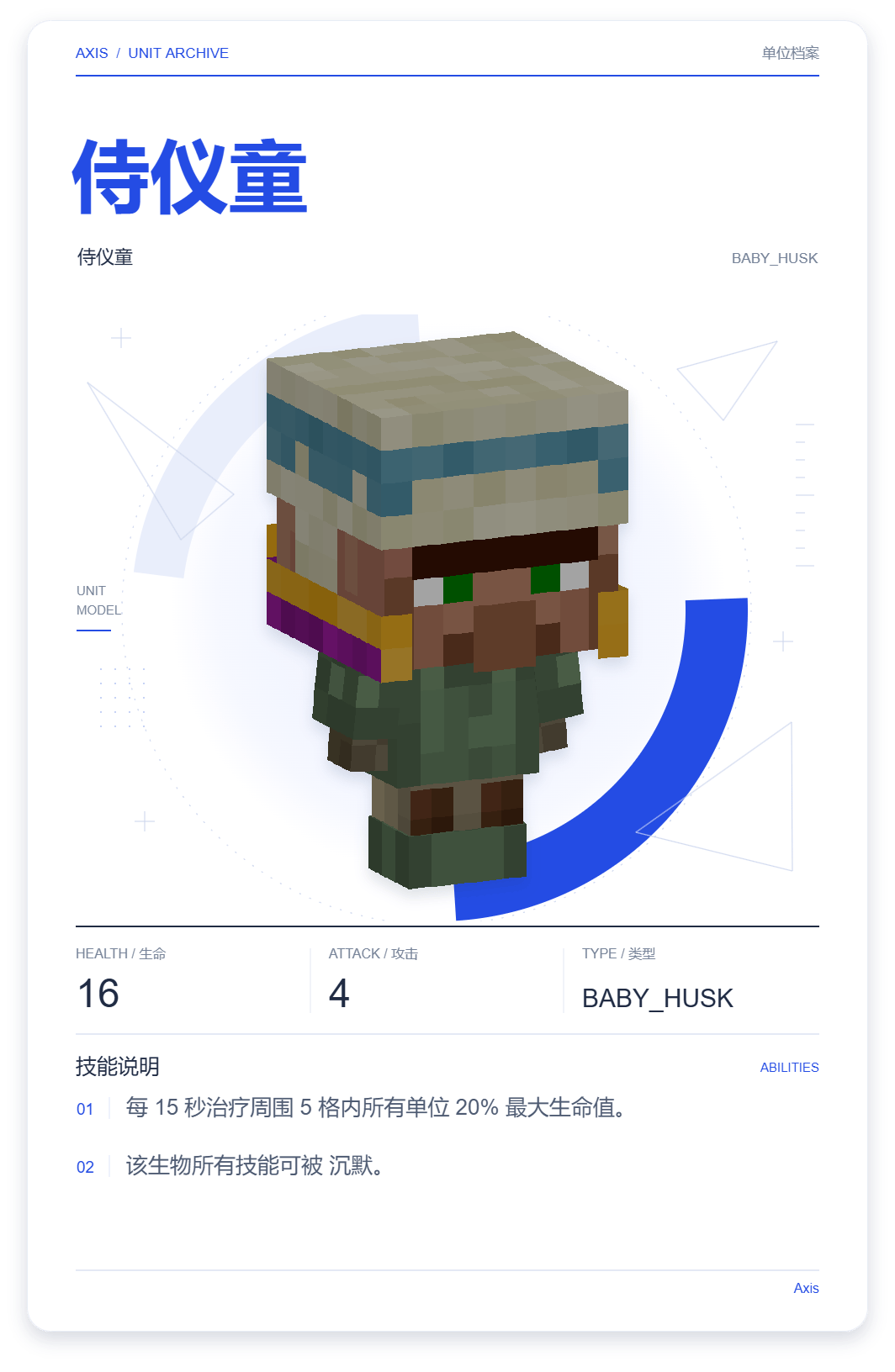 侍仪童 · 单位展示卡