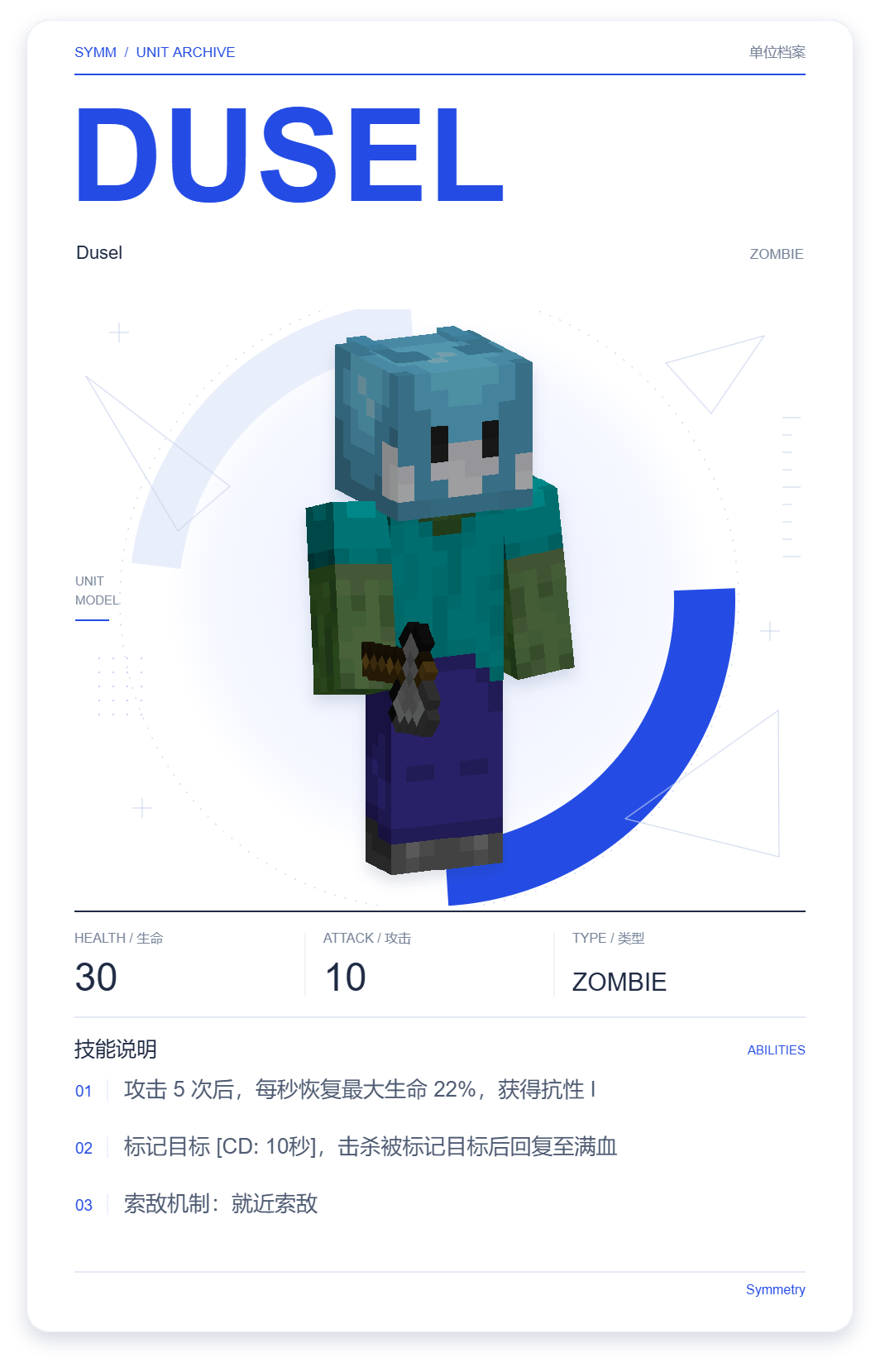 Dusel · 单位展示卡