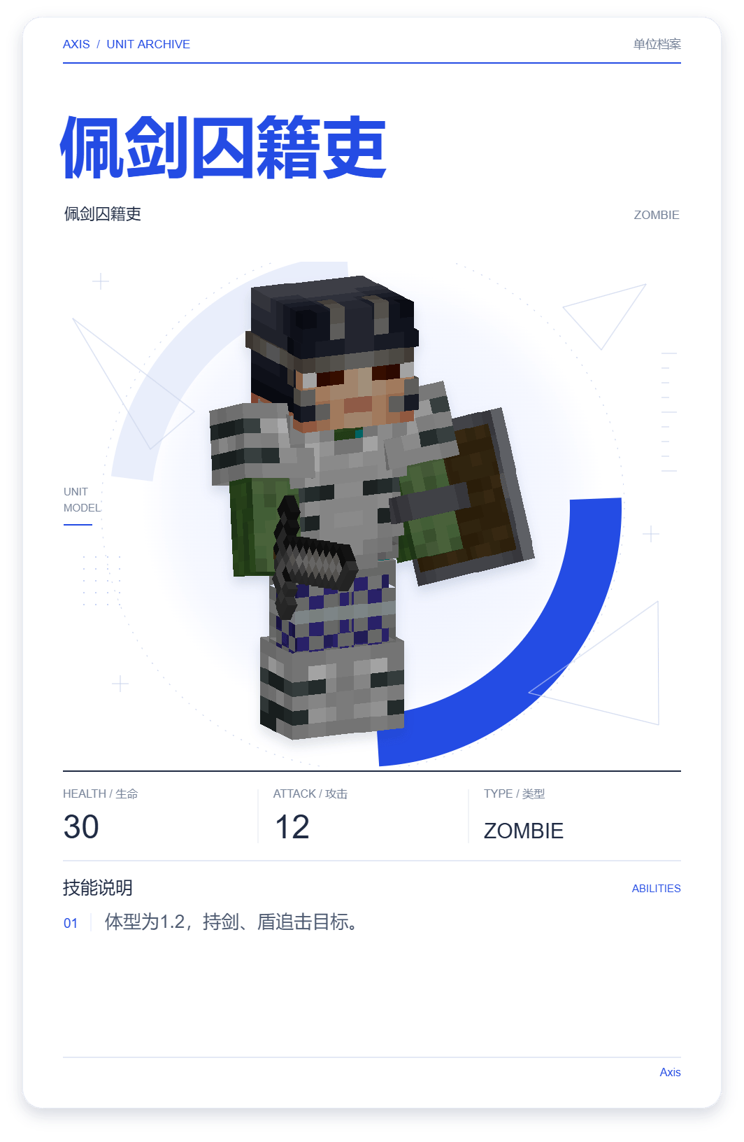 佩剑囚籍吏 · 单位展示卡