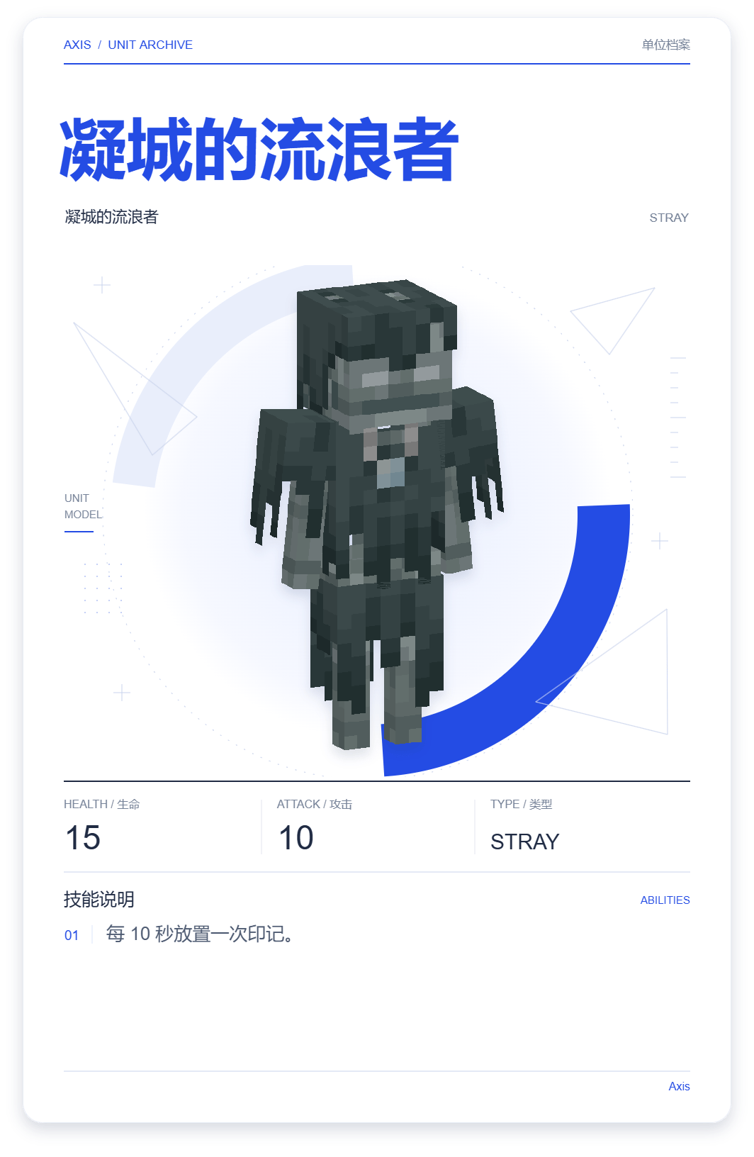 凝城的流浪者 · 单位展示卡
